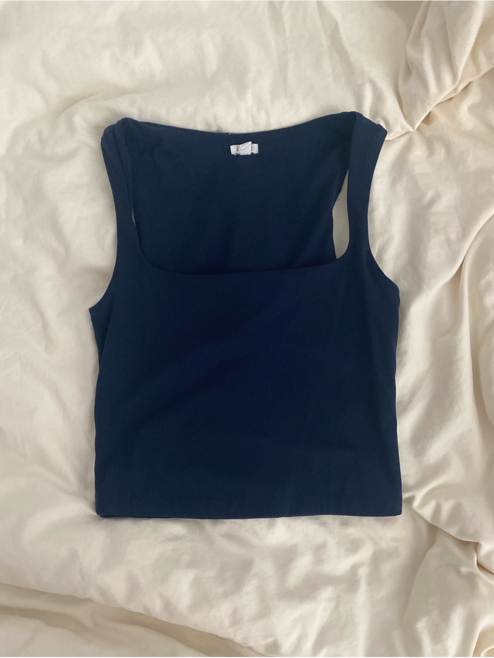 Garage Navy Square Neck Tank